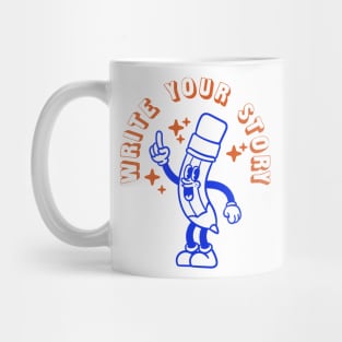 Vintage Pencils Cartoon Character Mug